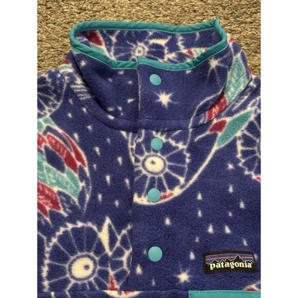 Patagonia Synchilla Snap-T Womens Small Moon Owl Harvest Moon Blue Fall 2016 - Picture 5 of 8